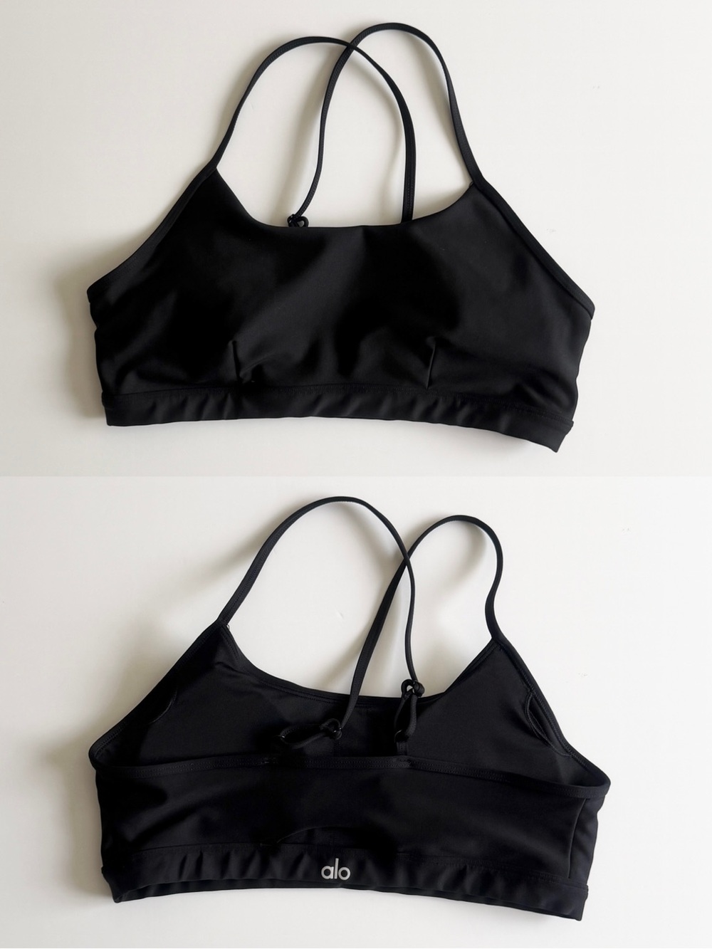 Alo yoga LARGE Airlift Intrigue black sports bra in black